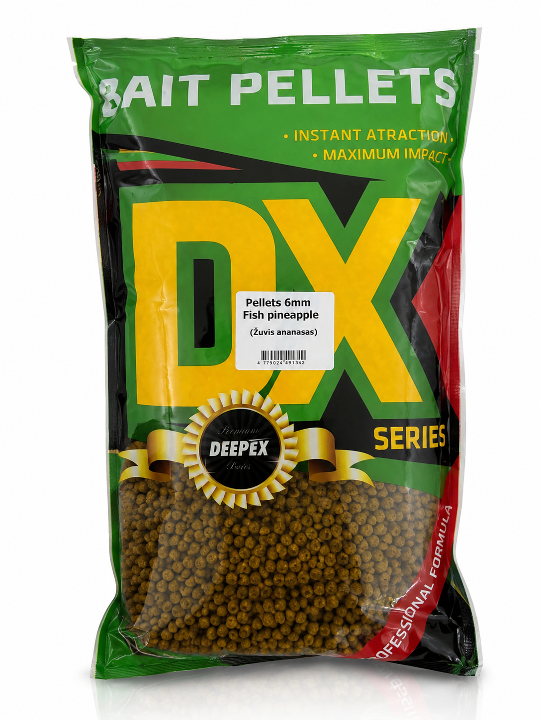 DEEPEX DX Pellets 6 mm – Fish Pineapple (Žuvis–Ananasas)