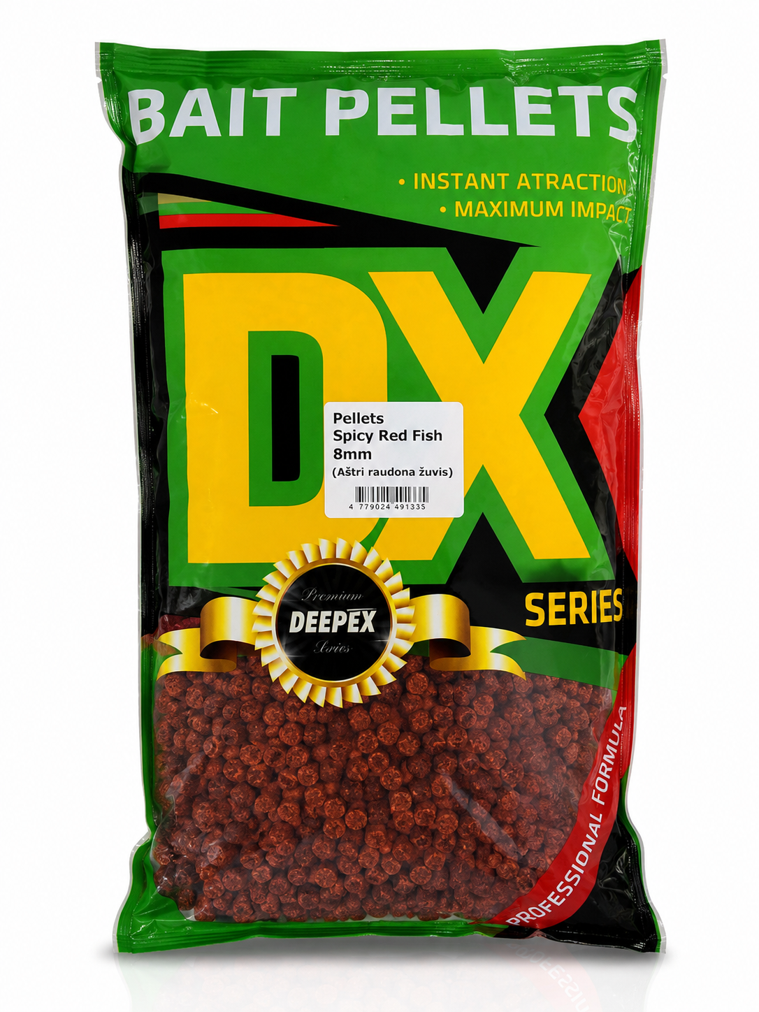 DEEPEX DX Pellets 8 mm – Spicy Red Fish (Aštri raudona žuvis)