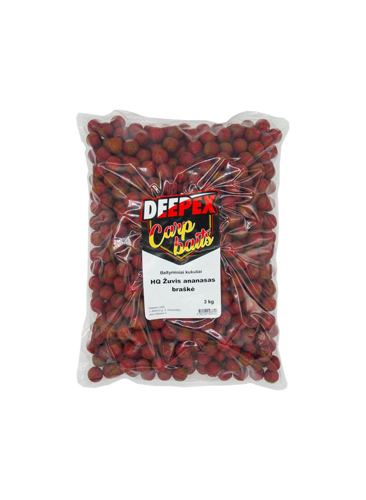 Deepex Boiliai 20mm 3kg - žuvis, ananasas, braškė