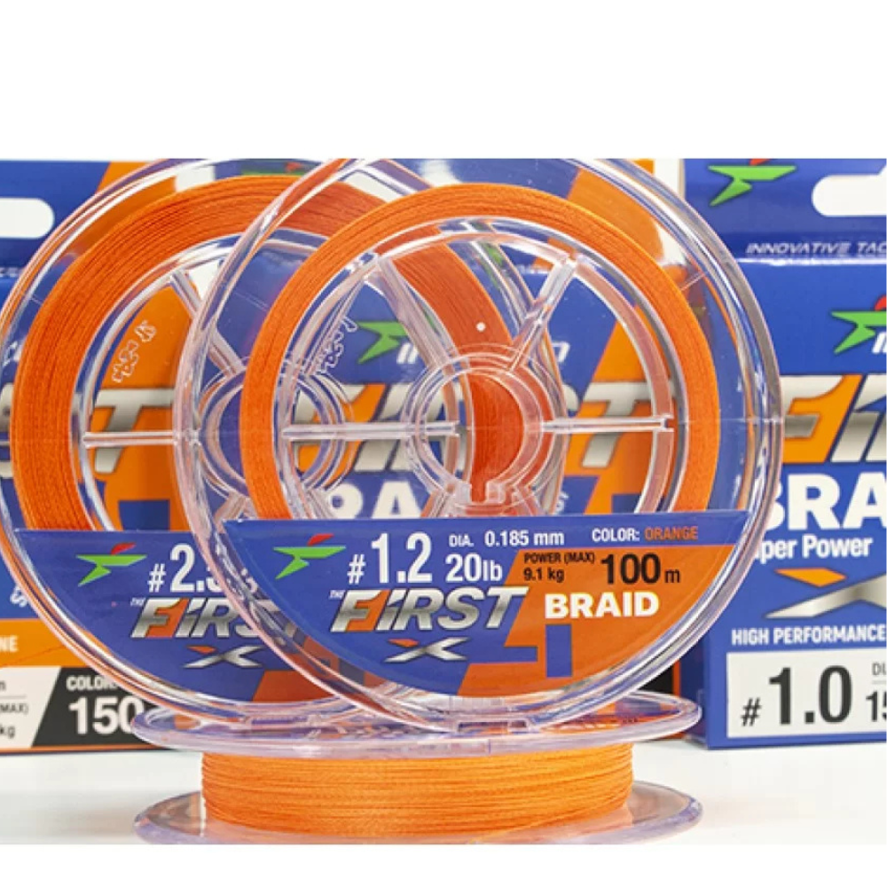 Pintas valas Intech First Braid X4 Orange 150m