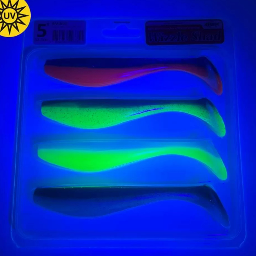 Silikoniniai masalai Wizzle Shad 5″ (4 vnt.) MIX#02