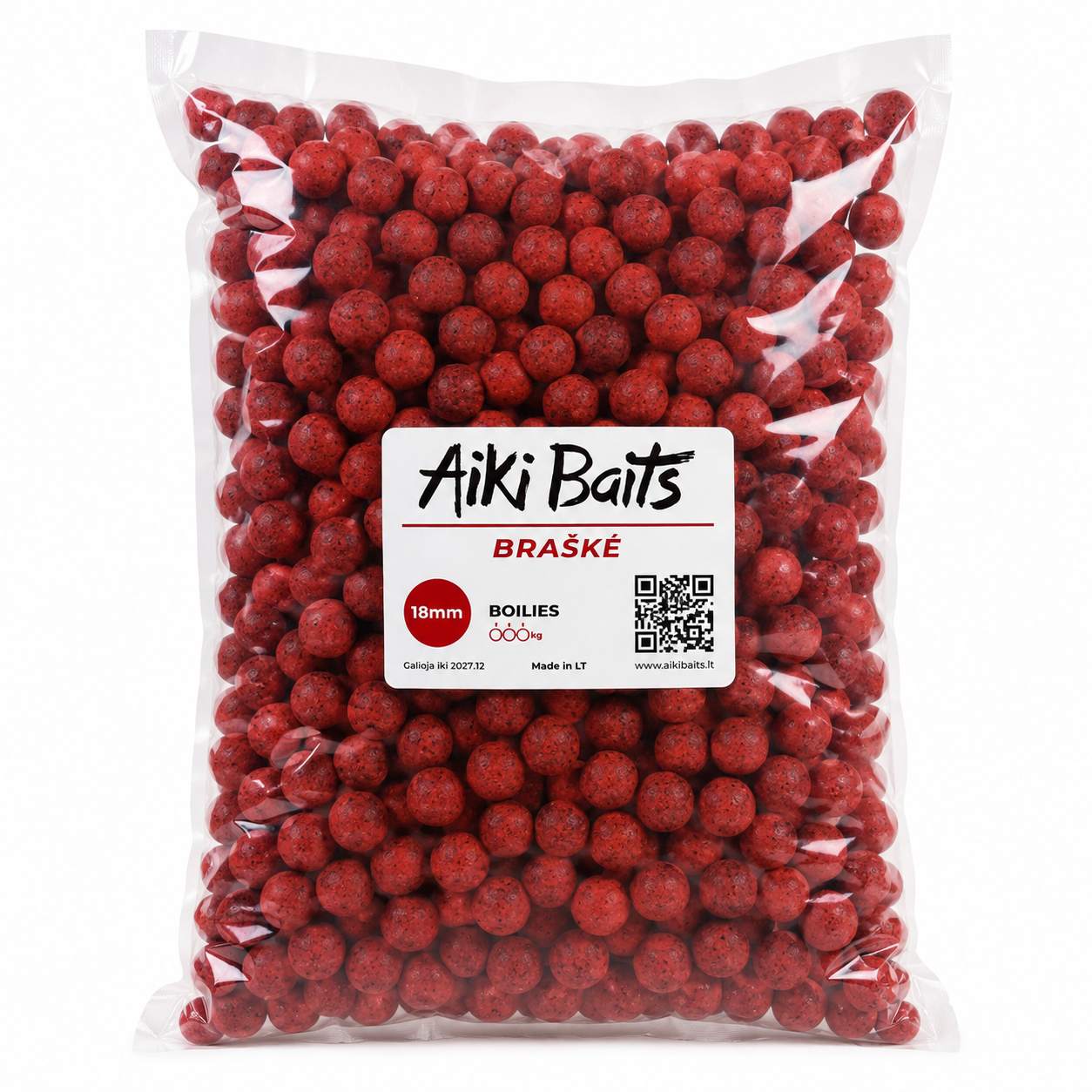 Boiliai AIKI BAITS Braškė 18mm-23mm 3KG