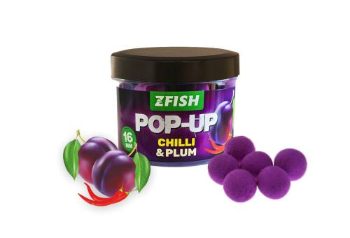 ZFISH FLOATING BOILIES POP UP 16MM - CHILLI & PLUM