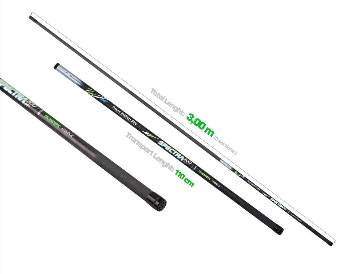ZFISH Spectra Tele graibšto rankena 3,0 m