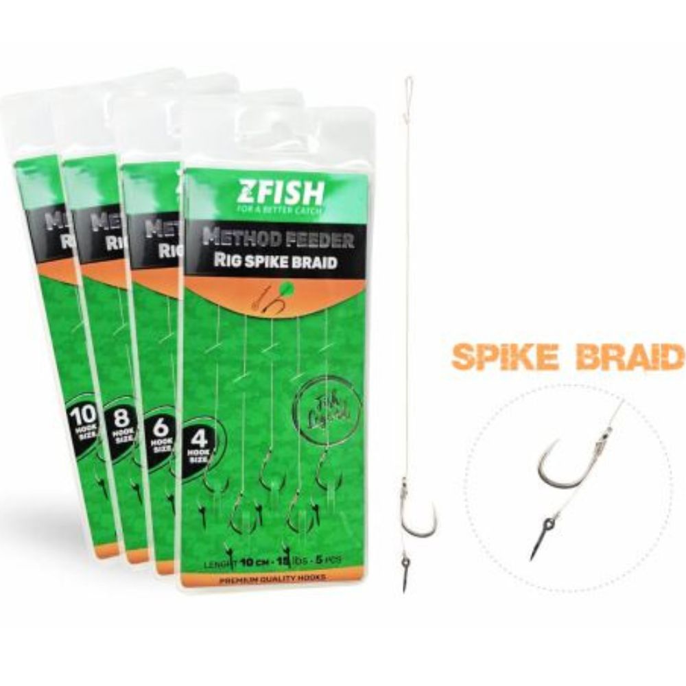ZFISH METHOD FEEDER RIG SPIKE BRAID 5 vnt